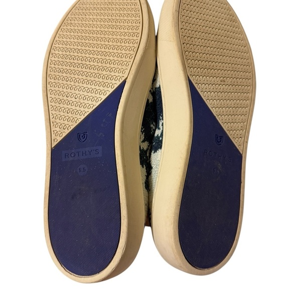 Rothy's Blue and White Artistic Loafers Rothys Sea Green Shibori Sneakers Shoes - Picture 7 of 11